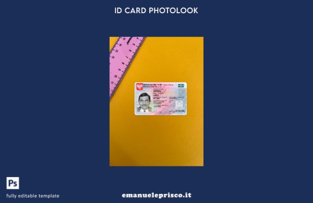 modello anteriore photolook versione presente carta d'identità polacca stile ver